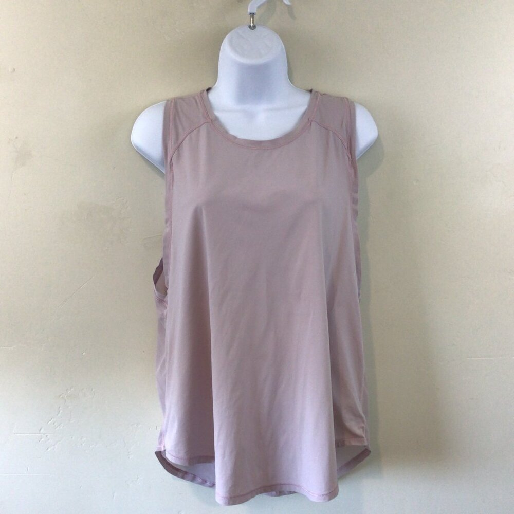 Crz Yoga LIlac Purple Mesh Back Athletic Tank Top